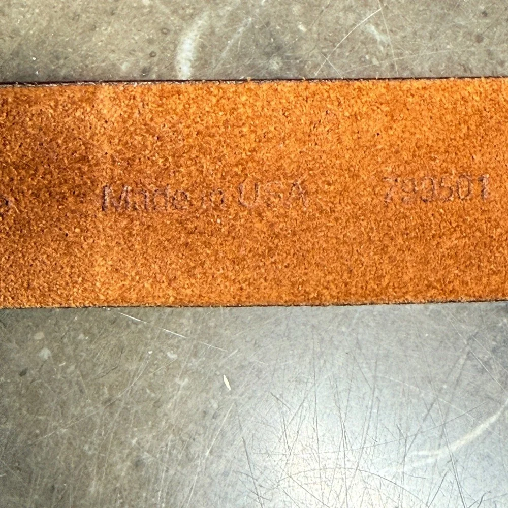 REI Leather Belt Mens 38 Tan Made in USA Rugged Gorpcore 799501